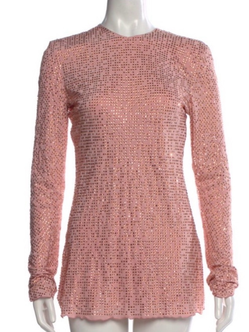 Miu Miu Rhinestone Embellished Silk
2021 Mini Dress
Size: S | US4, IT40
